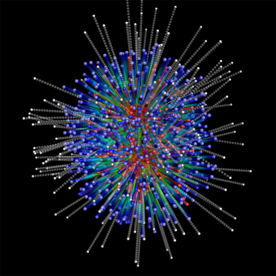 Image of exploding proteins