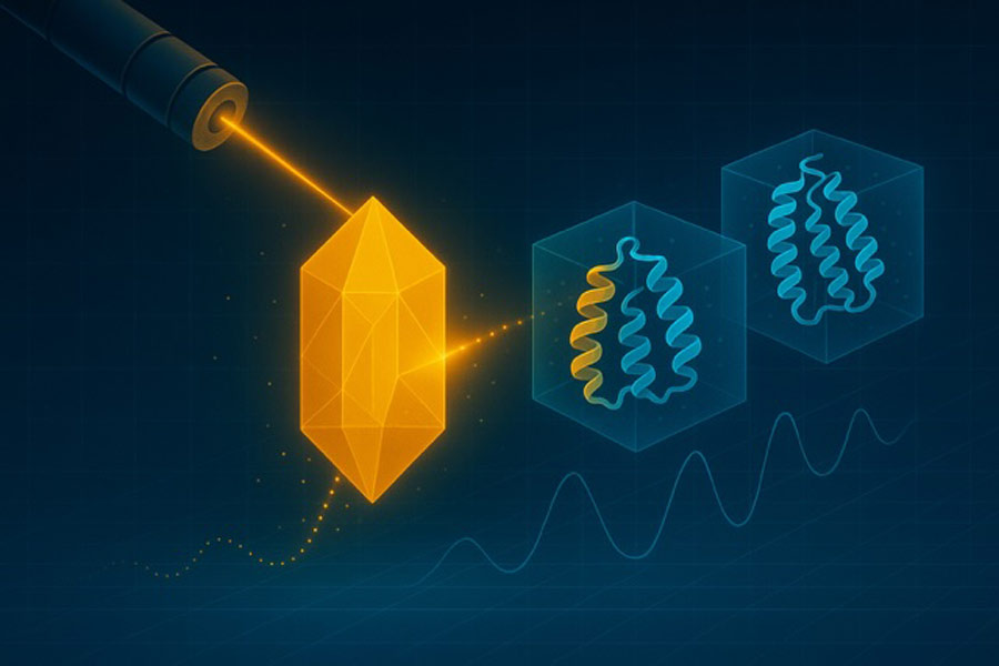 Illustration of cryo-electron microscopy and X-ray crystallography