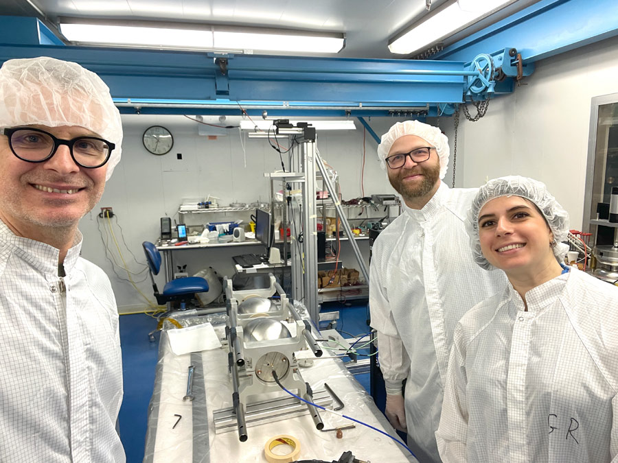 Photo of researchers at the cavity