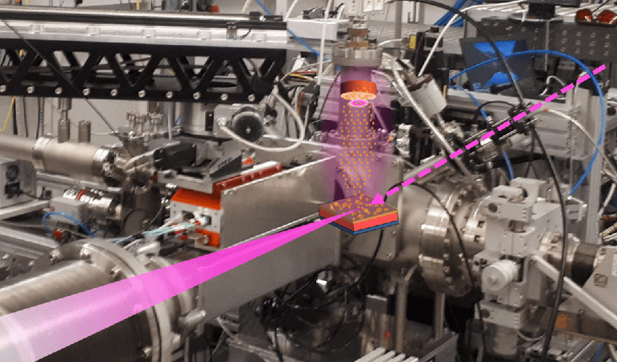 Photo of the experimental setup at beamline P03 Photo of the experimental setup at beamline P03