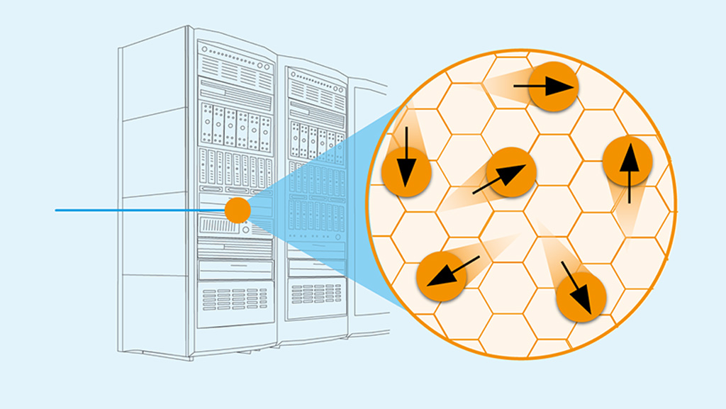 Symbolic image for materials research and quantum technology.