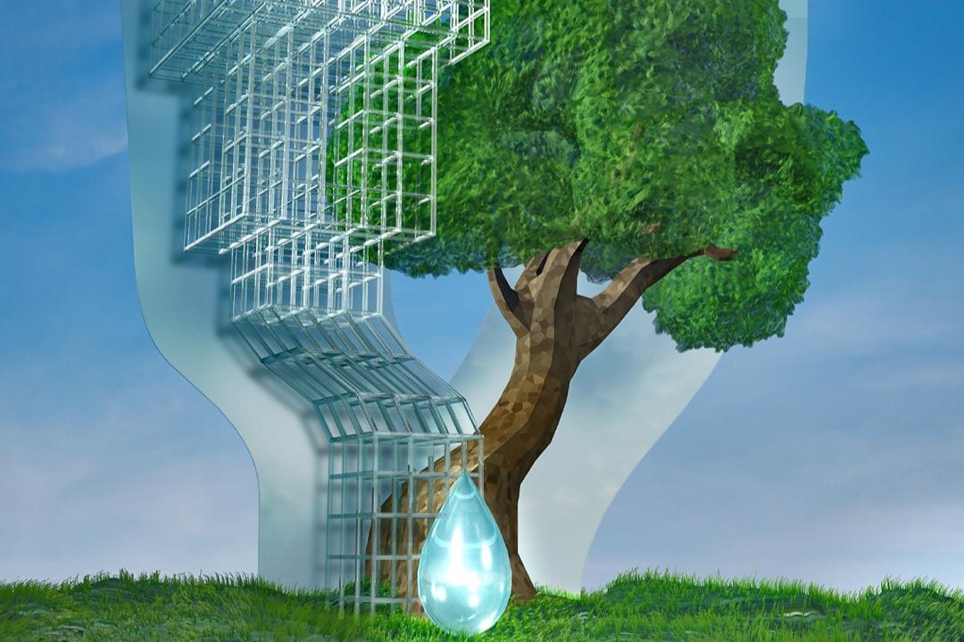 Symbolic image for research in the BlueMat Cluster of Excellence