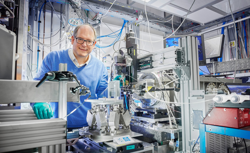 Stephan Roth in the accelerator's work area