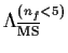 $\Lambda_{\overline{\rm MS}}^{(n_f<5)}$